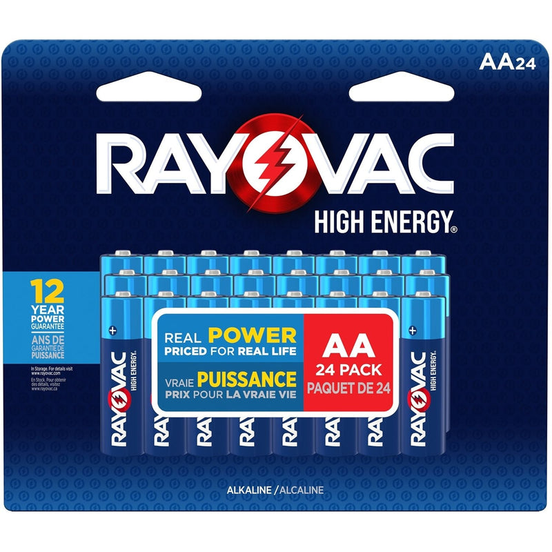 Rayovac HIGH ENERGY AA Alkaline Batteries, Long Lasting, All Purpose, 24-pk T5