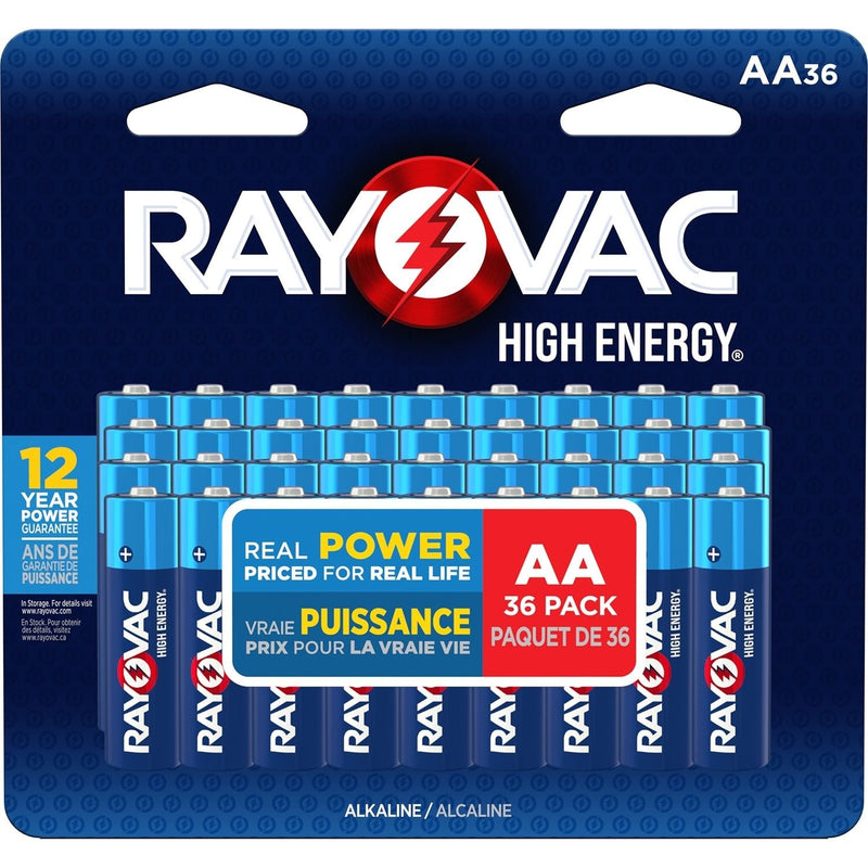 Rayovac HIGH ENERGY AA Alkaline Batteries, Long Lasting, All Purpose, 36-Pk G9