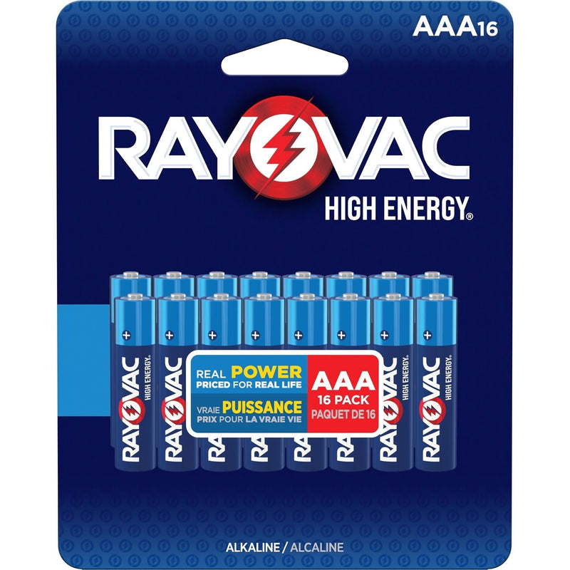 Rayovac HIGH ENERGY AAA Alkaline Batteries, Long Lasting, All Purpose, 16-pk U7