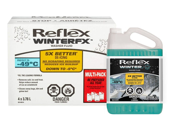 Reflex WinterFx Windshield Winter Washer Fluid, -49°C, 3.78L, 4-pk W8