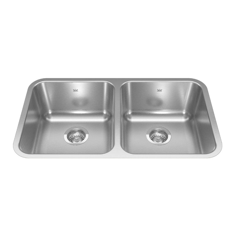 Reginox FB Double Stainless Steel Sink, 30.88x17.75-in M4