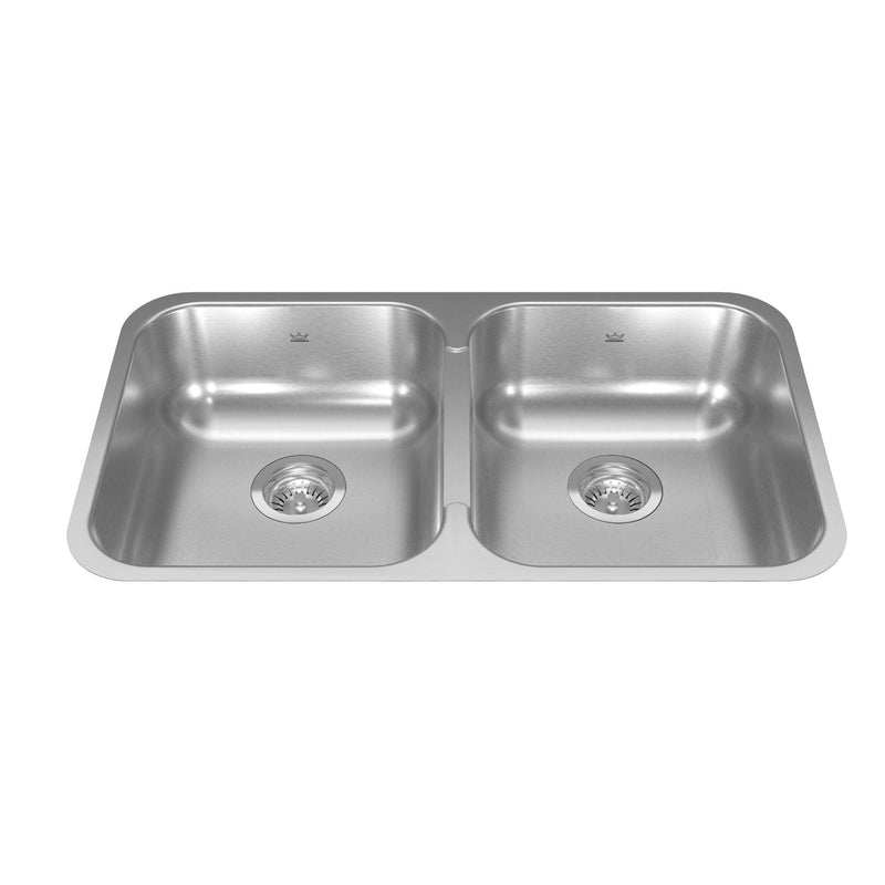 Reginox in FB Double Stainless Steel Sink, 30.88x17.75x7-in Z9