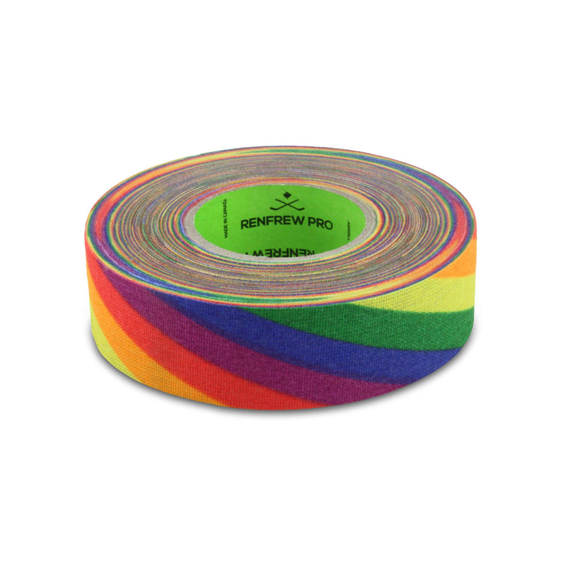 Renfrew Pro Hockey Tape, Rainbow, 24-mm x 18-m J9