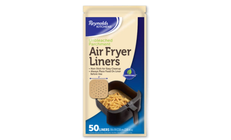 Reynolds Kitchens Unbleached Non-Stick Air Fryer Liners, 50-pc I5