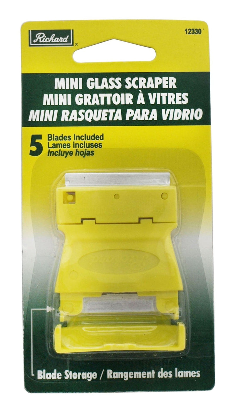 Richard Mini Glass Scraper with Single Edge Razor Blades, 6-pc K0