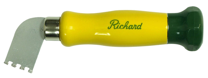 Richard Tungsten Steel Carbide-Tipped Grout Remover Tool with Notched Blade & Plastic Handle D5