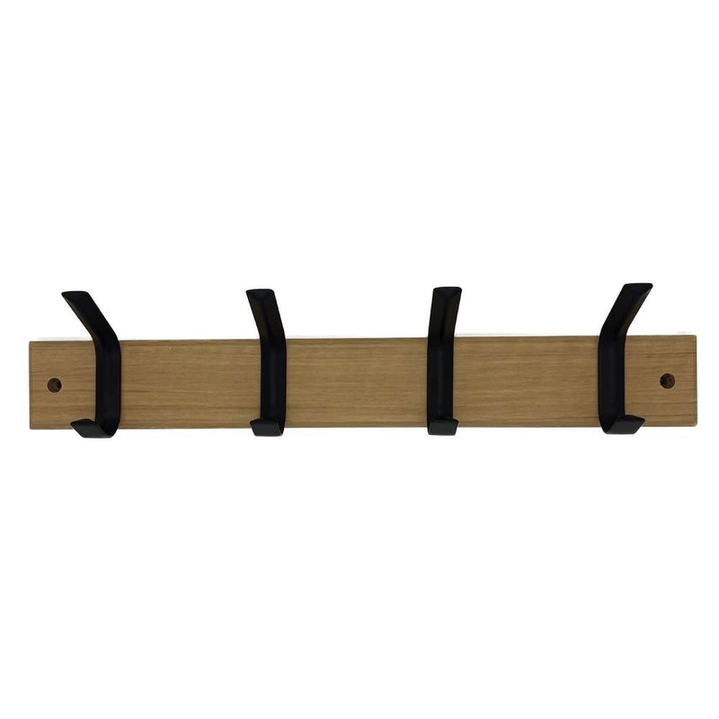 Richelieu Double 4 Hook on Board, 18", Black Q6