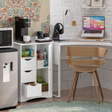 RiverRidge Home Ashland Single Door Bathroom & Laundry Storage Cabinet with 3 Drawers, Open Cubby & Adjustable Shelf, White