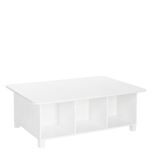 RiverRidge Home Kids' Desk, Activity & Play Table with 6 Storage Cubbies, For Bedroom/Playroom, White F7