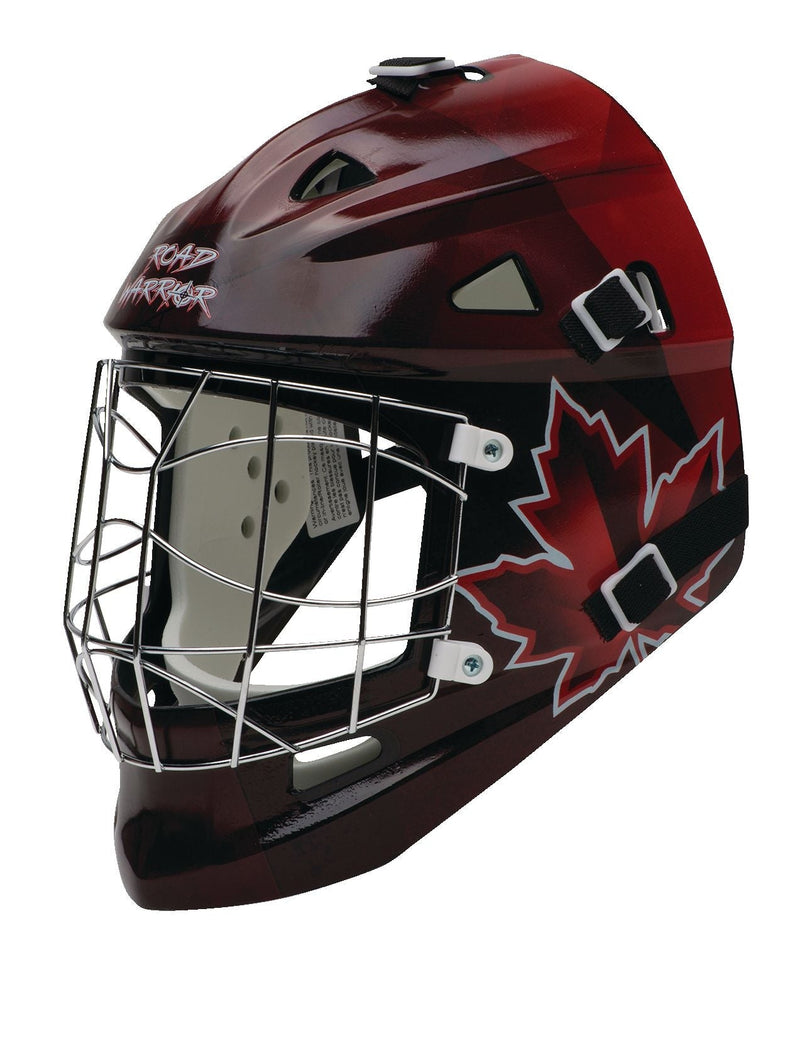 Road Warrior Canada Street Hockey Goalie Helmet Mask with Cage, Youth F0