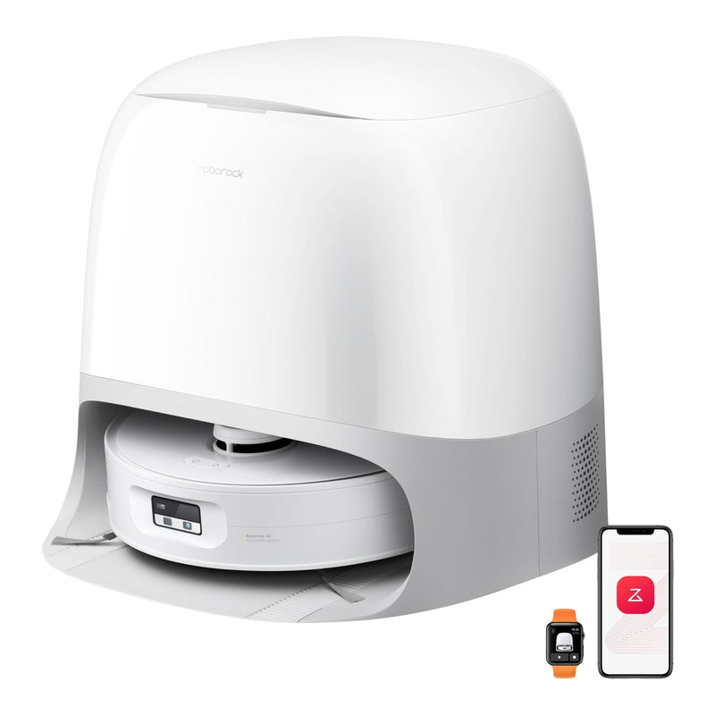 Roborock Qrevo Curv 2 Flow Robot Vacuum & Mop featuring 20,000 Pa suction, a 220 RPM roller mop, and advanced LiDAR navigation. W1