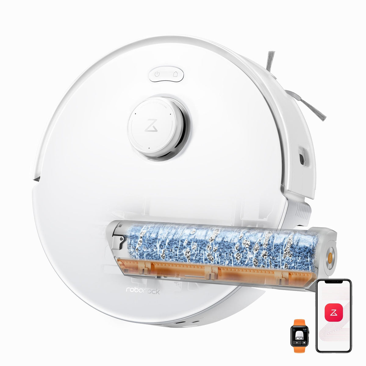 Roborock Qrevo Curv 2 Flow Robot Vacuum & Mop featuring 20,000 Pa suction, a 220 RPM roller mop, and advanced LiDAR navigation.