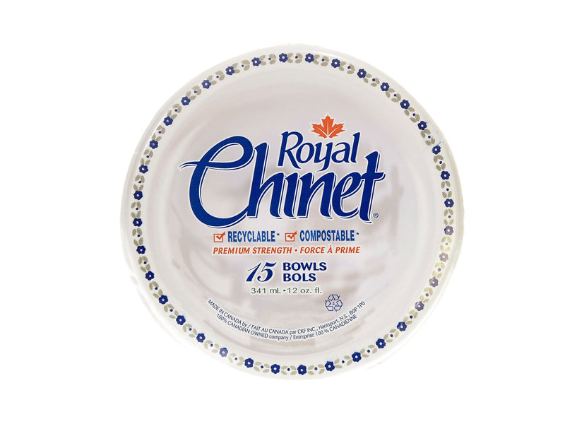 Royal Chinet Disposable Paper Bowls, 11.5-oz, 15-pk B7