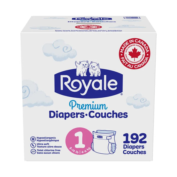 Royale Premium Baby Diapers, Sizes 1 - 2 I3
