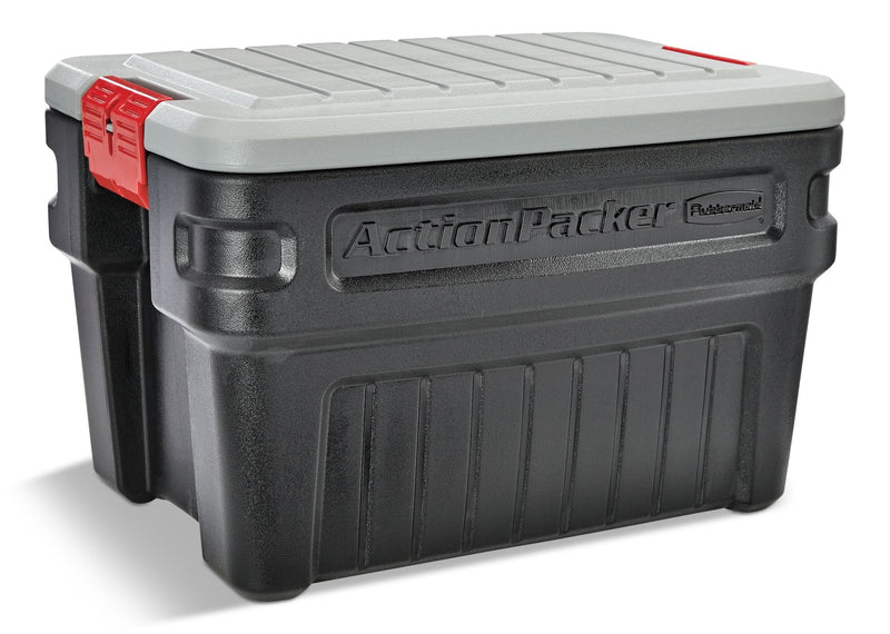 Rubbermaid Action Packer Plastic Lockable Storage Container, Stackable & Recyclable, 90.8-L G0
