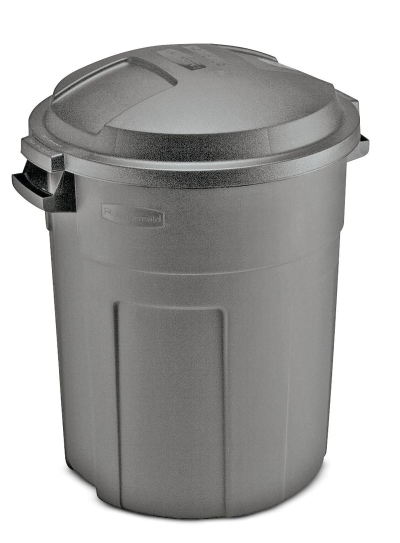 Rubbermaid Heavy-Duty Plastic Circular Garbage Can, Black, 75.7-L I3