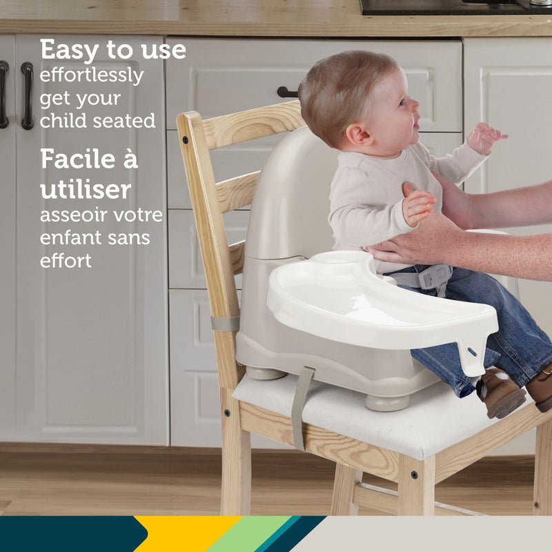 Safety 1st Easy Care Taupe Swing Tray Booster Seat C2