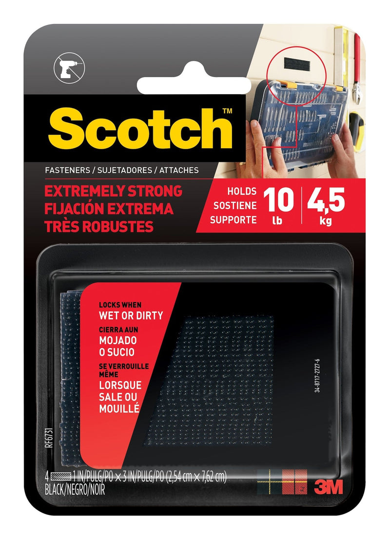Scotch Heavy Duty UV Resistant Extreme Fasteners, 10-lbs, 1 x 3-in, Assorted Colours, 4-pk Y8