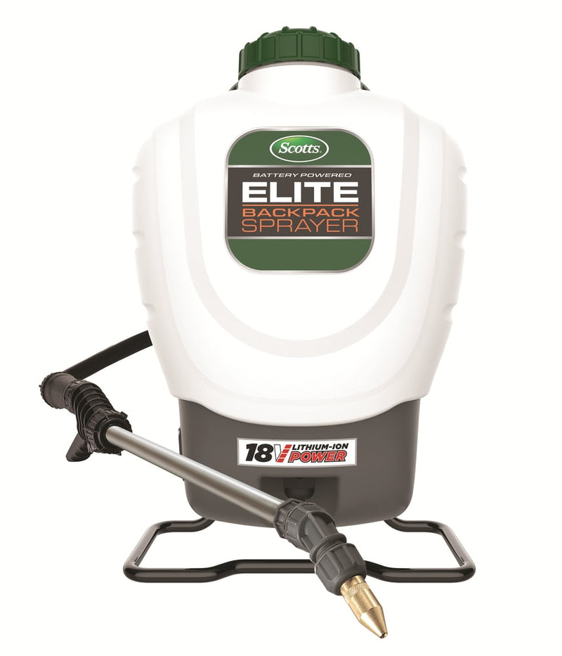 Scotts Elite 18V Lithium-Ion 2.0AH Battery Powered Garden Backpack Sprayer, 18.1-L F5