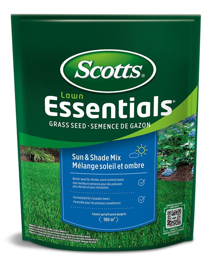 Scotts Lawn Essentials Sun & Shade Grass Seed Mix, Weed-Free, 1-kg F1