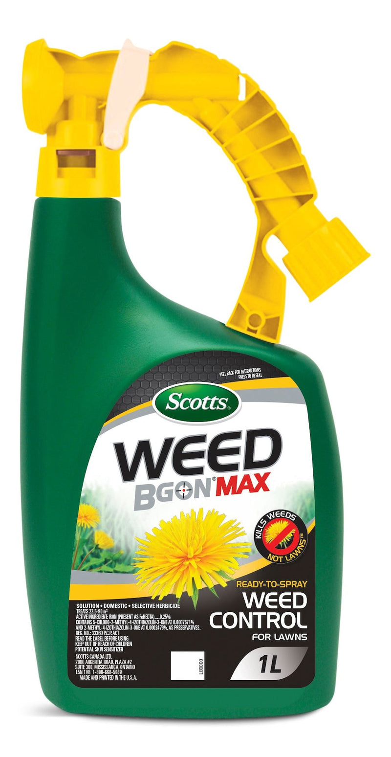 Scotts Weed B Gon MAX Ready-to-Spray Weed Control/Killer Concentrate, Herbicide for Lawns, 1-L W9
