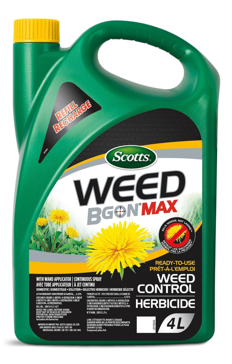 Scotts Weed B Gon MAX Ready-To-Use Weed Control for Lawns Refill, 4-L J2