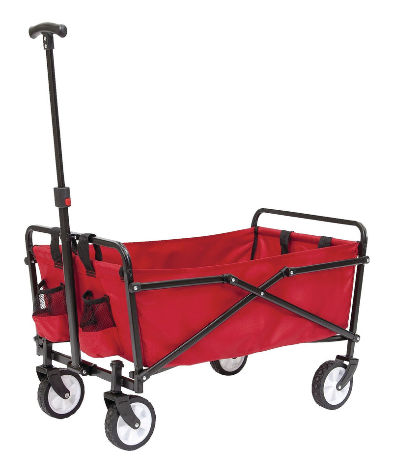 Seina Outdoor Collapsible Folding Utility Wagon with Cup Holders, 150-lb Capacity I9