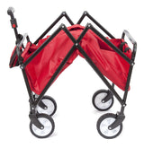 Seina Outdoor Collapsible Folding Utility Wagon with Cup Holders, 150-lb Capacity
