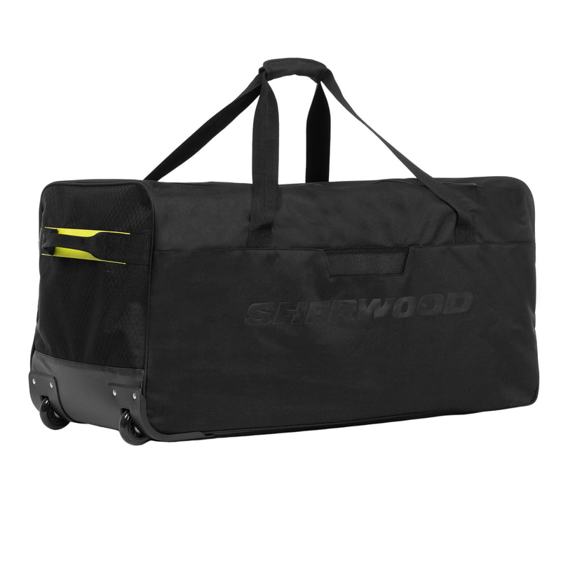 Sherwood Hockey Bag, Wheeled, Senior, Black, 35-in X3