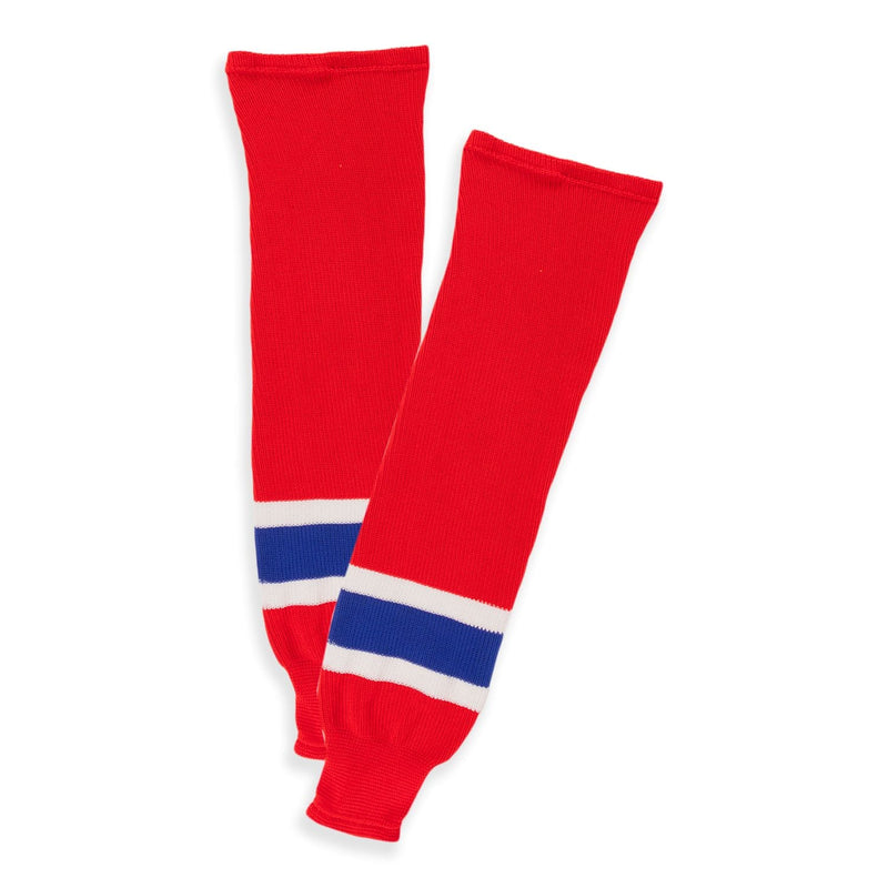Sherwood NHL Knit Hockey Socks, Montreal Canadiens, Red/Navy/White, Assorted Sizes D0
