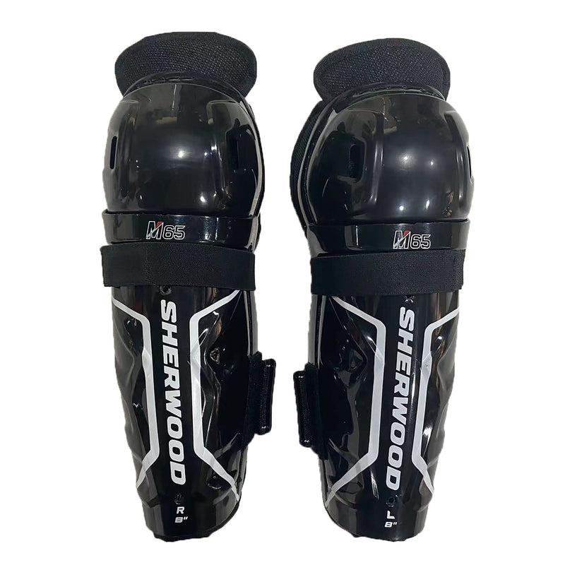 Sherwood Rekker M65 Hockey Shin Guards, Youth, Black, Assorted Sizes X6
