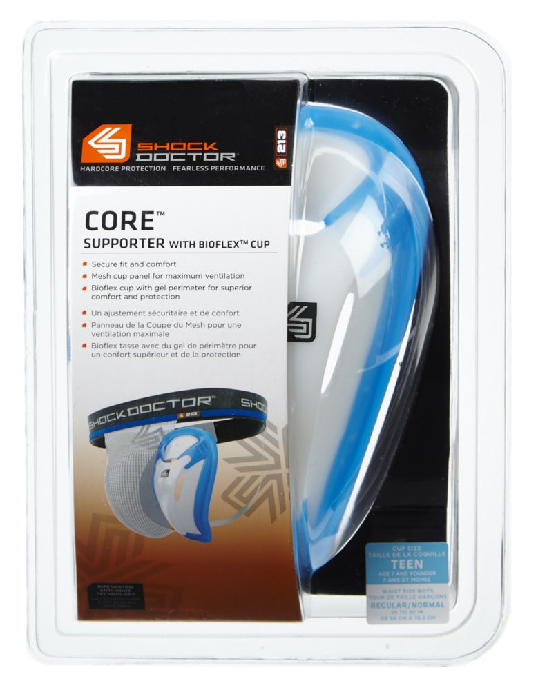 Shock Doctor Hockey Core Supporter with Protective Bio-Flex Cup, Youth