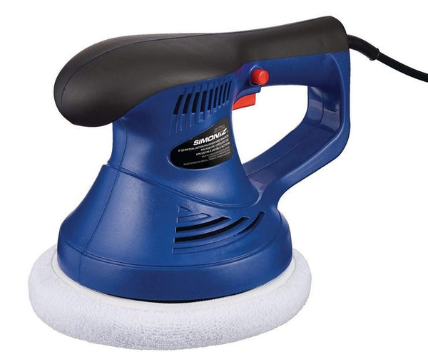SIMONIZ Brushed Corded Bonnet Random Orbit (Dual Action) Palm Grip Polisher & Waxer Kit, 8-in R6