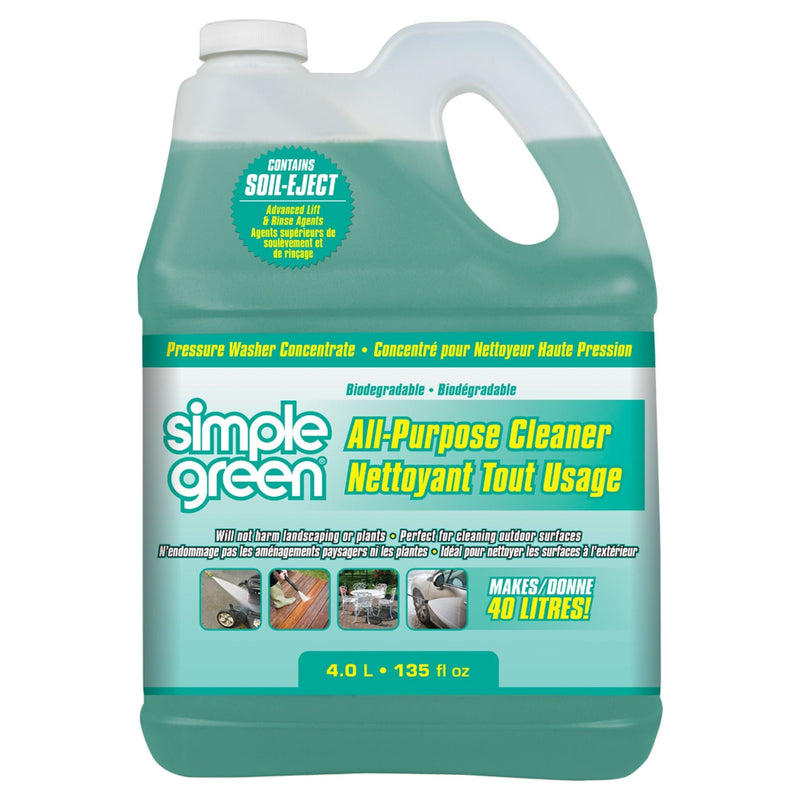Simple Green All-Purpose Concentrate Pressure Washer Detergent, 4L L6