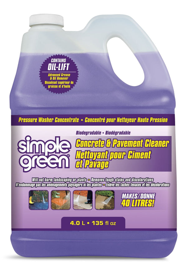 Simple Green Concrete & Pavement Pressure Washer Detergent, 4L U6