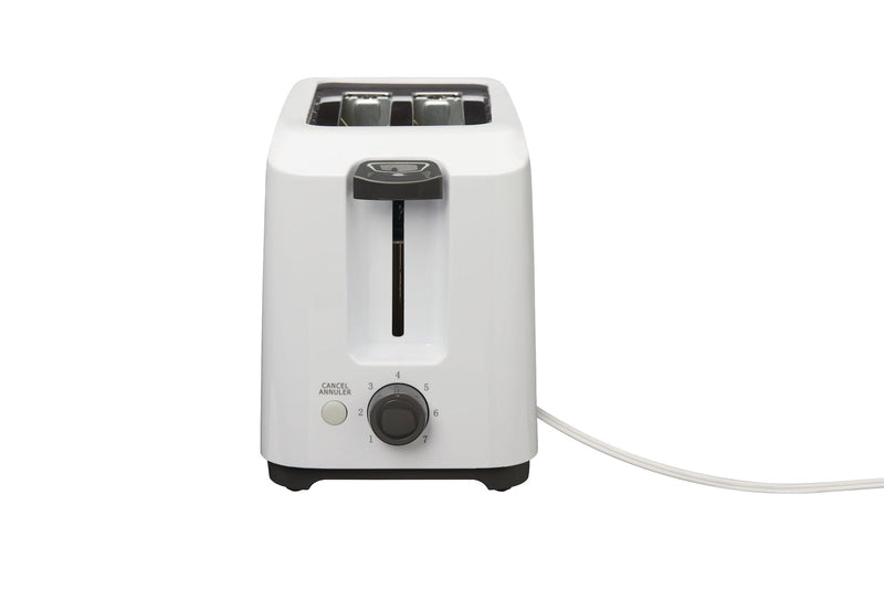 Simplicité 2-Slice Toaster, White, Removable Crumb Tray O9
