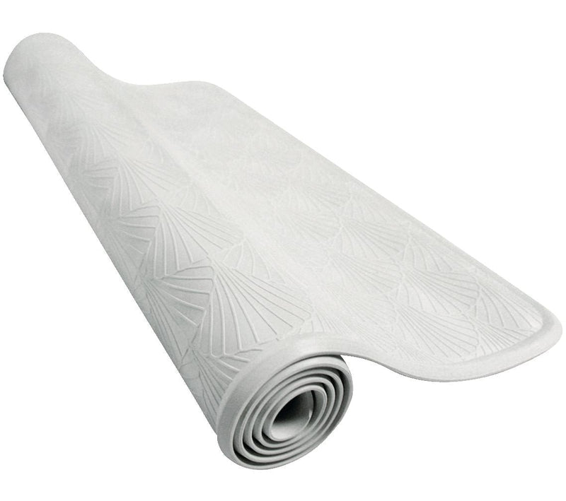 Simplicite Anti-Slip Rubber Bath Tub Mat, White, 16-in x 27-in O7