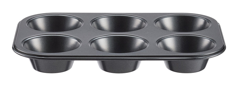 Simplicite Dark Grey Non-Stick Carbon Steel Muffin Pan, 6-Cup C4