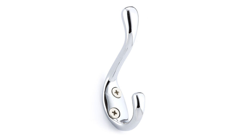 Single Hook, 3.5", Chrome, 3pk U5