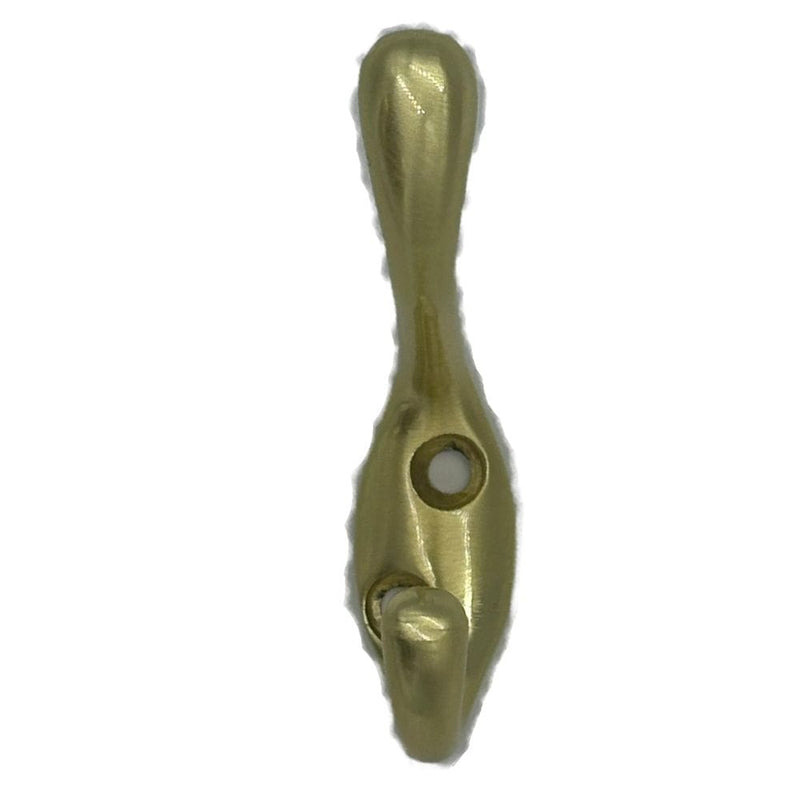 Single Hook, 3.5", Satin Brass, 3pk K7