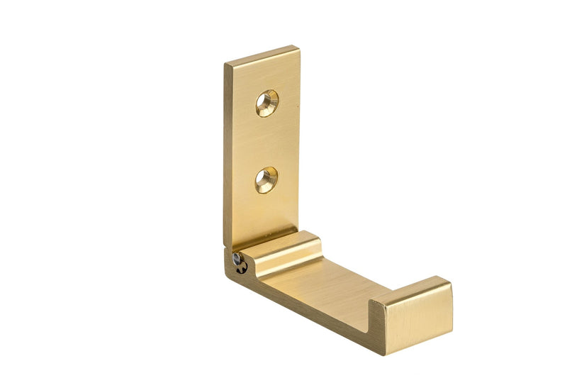 Single Metal Flip Hook, Satin Brass I7