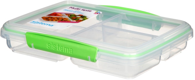 Sistema Multi Split Meal and Food Container, 820-mL (27.7 oz),with Dividers and Clips C0