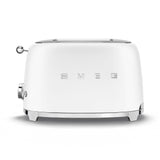 Smeg 50's Retro Style Wide Slot Pop Up Electric Toaster with 6 Settings, 2-Slice, Matte White