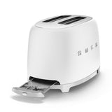 Smeg 50's Retro Style Wide Slot Pop Up Electric Toaster with 6 Settings, 2-Slice, Matte White