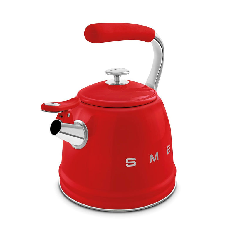 SMEG Traditional Stove Top Whistling Kettle, Red, 2.3-L Q3