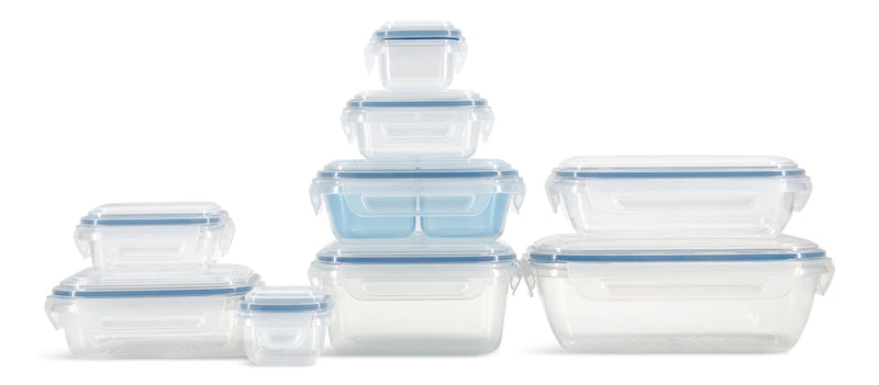 Snaplock Food Storage Container Set with Airtight & Leakproof Seal, Nestable, 9 Count S9