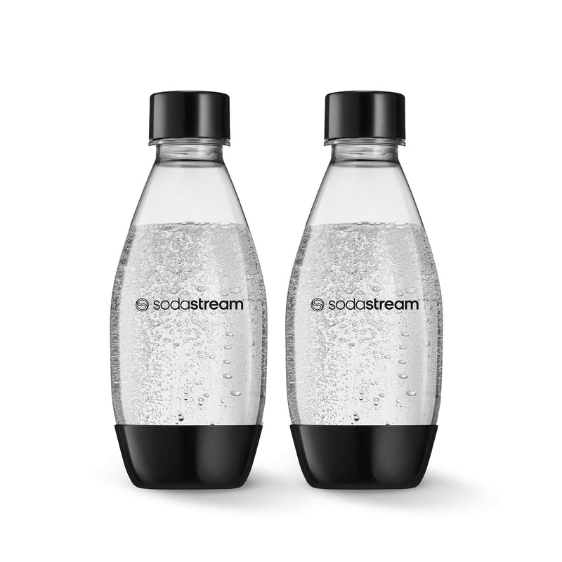 SodaStream Carbonating Bottle, Dishwasher Safe, BPA-Free, Black, 0.5-L, 2-pk O1