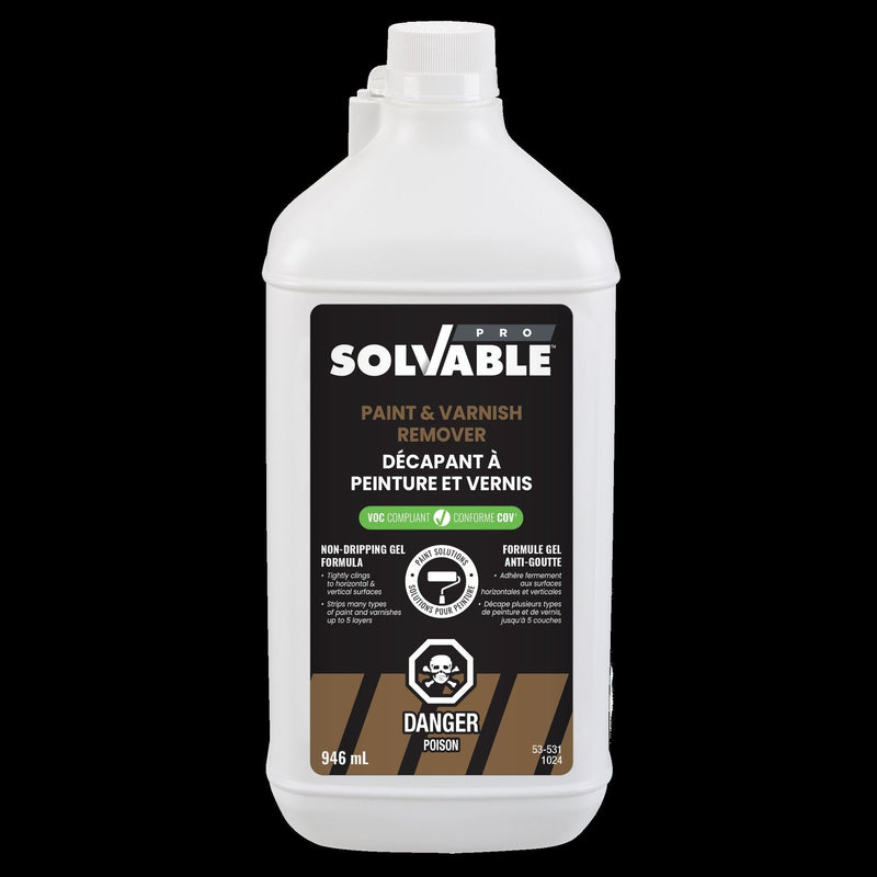 Solvable Professional Contractor Strength Heavy Duty Multi-Surface Paint & Varnish Remover, Assorted Sizes R2