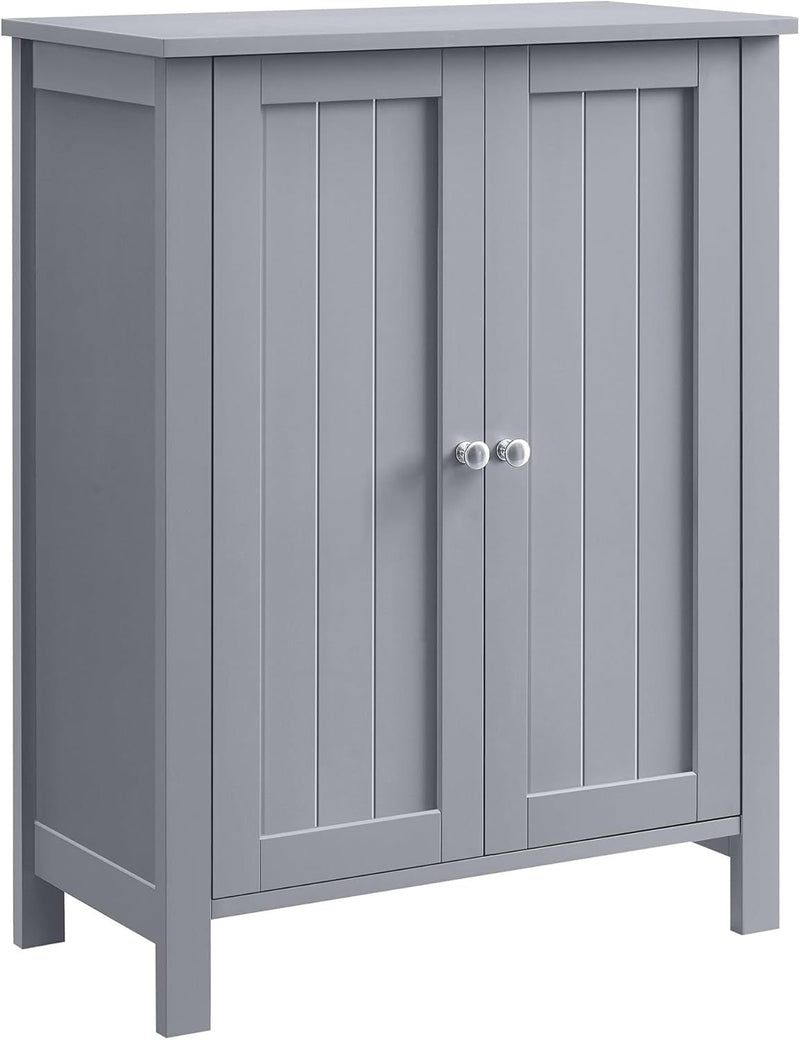Songmics Home 2-Door Dove Grey Storage Cabinet with 2 Adjustable Shelves Y2