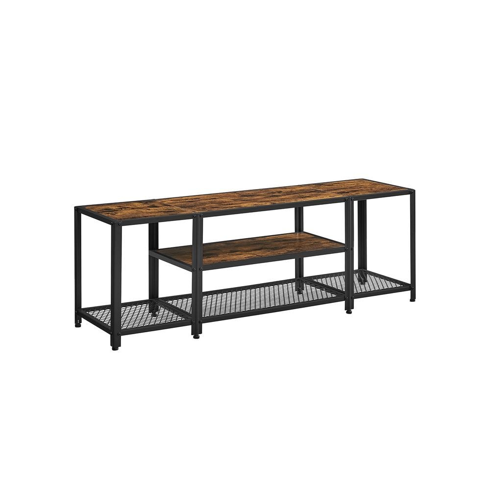 Songmics Home 3-Tier Industrial Rustic Brown TV Stand